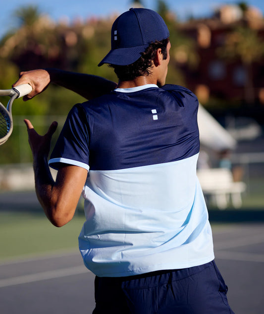 Men's Performance Tee Ice Blue/Navy