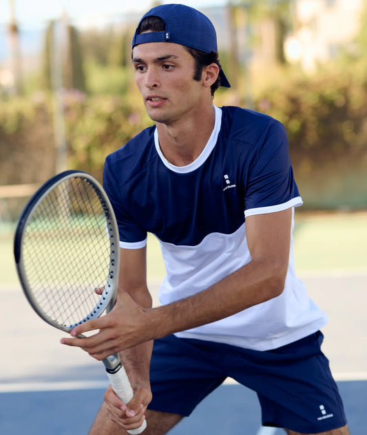 Men's Performance Tee White/Navy